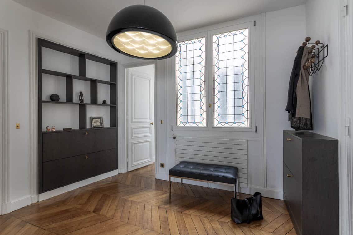 Entrée d'appartement type hausmannien